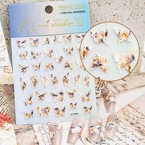 2025 New 5D Laser Emed Decorations Hollow Nail 3D <b>Butterfly</b> <b>Stickers</b> - Product Image 4