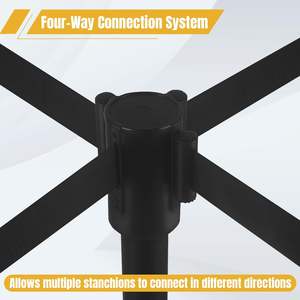 Poteau <span class=keywords><strong>de</strong></span> signalisation Easy Connect pour la gestion des foules, idéal pour les aéroports et les centres commerciaux - Product Image 5