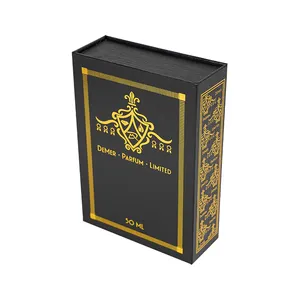 Logo di design del marchio personalizzato di lusso in profumo dorato confezione di bottiglie di profumo in cartone confezione regalo scatola magnetica wit foam EVA