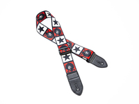 Ceintures de guitare rock réglables par transfert de chaleur personnalisées Sangles de guitare en cuir de coton pour guitares