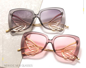 Nouveauté 2020, lunettes de soleil pour femmes, mode rétro, logo personnalisé, décoration papillon Hades, lunettes de soleil œil de chat surdimensionnées UV400 - Product Image 2