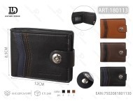 Cartera de hombre con un solo botón, de cuero dividido de 7 pulgadas, estilo clásico, en caja de regalo - Product Image 1