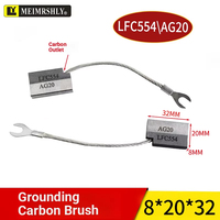 Brosse en carbone de moteur en graphite argenté 8*20*50mm AG20/EG5U/LF554 pour générateur d'éolienne, pièces d'outil de mise à la terre