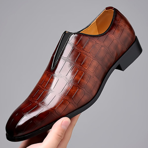 Mocassins classiques confortables en cuir PU effet <span class=keywords><strong>serpent</strong></span> respirant, rehaussant la taille, pour la conduite décontractée et les occasions formelles d'automne - Product Image 3