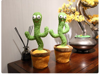 Cactus Musical Dansant et Chantant Interactif avec 120 Chansons Anglaises – Jouet Enchantant et Torsadant – Vente Flash
