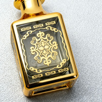 Huile de parfum de luxe classique arabe en gros, 150 ml, or UV, Oud, flacon compte-gouttes fantaisie avec boîte d'emballage