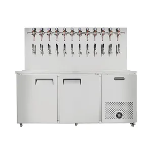 Commercial Kegerator Beer Dispenser Equipment 12 Tap Stainless Steel Draft Beer Machine Beer Kegerator