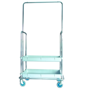Carrello Portabiancheria Ospedaliero 370 con Due Vassoi e Ruote - Product Image 2