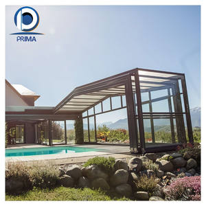 Prima Custom Aluminum Pavilion Powder Coated Impermeable <span class=keywords><strong>Piscina</strong></span> Parasol Cubierta Wind Blind Pergola Frame - Product Image 5