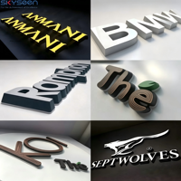 Enseignes lumineuses LED personnalisées en acrylique 3D, étanches, pour devanture de magasin, signalétique publicitaire décorative
