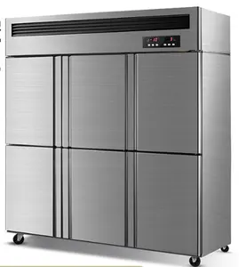 Кухонное оборудование из нержавеющей стали две 4 двери вертикальные охладитель пиво холодильник морозильник