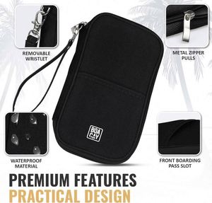 Free Sample BSCI hot selling <b>men</b> women RFID Blocking <b>Passport</b> <b>Holder</b> with Adjustable Neck Strap travel neck wallet - Product Image 3