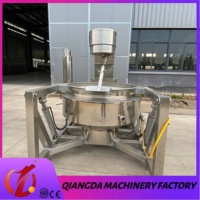 Nouvelle machine de mélangeur de cuisson des aliments à gaz/électrique de bouilloire à enveloppe de Sauce planétaire à inclinaison automatique de l'usine QD pour la cuisson des vignobles