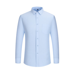 Camicia da <span class=keywords><strong>Uomo</strong></span> Antirughe a Maniche Lunghe con Logo Ricamato Personalizzato, Vestibilità <span class=keywords><strong>Slim</strong></span>, Formale e Casual, Bianca e Nera - Product Image 6