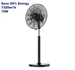 Southeast Asia market cooling air 6 wind speed 75W pedestal stand fan for home use