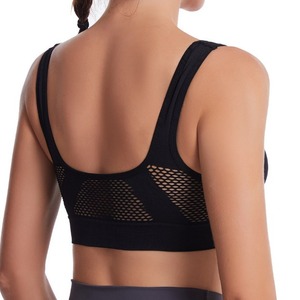 Soutiens-gorge de sport sans armatures en nylon/spandex, respirants, écologiques, sexy, en crochet, à couvrance totale, push-up, tailles S-6XL pour femmes - Product Image 1