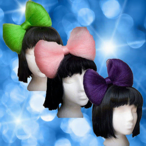 Perruque synthétique de fête pour femme, style Lady Gaga, avec nœud papillon, MPW-0052 - Product Image 1