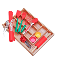 Neuerscheinung 16-teiliges Kinder-Backwerkzeug-Set Konditorei-Zubehör Backzubehör Tortendekorations-Set als Weihnachtsgeschenk
