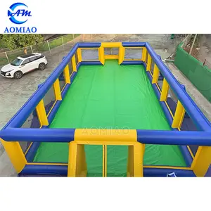 Aomiao Factory 18x8m Inflatable Soccer Arena Inflatable Football Field Pitch Inflatable Soccer Field
