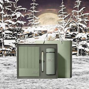 Set de Regalo Corporativo Exclusivo 2025, de Acero Inoxidable, Lujoso, Personalizado con Grabado, 3 en 1: Libreta, Bolígrafo y Termo - Product Image 3