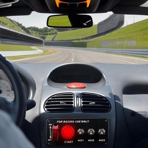 Pannello Interruttori a 5 Vie in Fibra di Carbonio con Pulsante di Avvio Motore, Interruttore di Spegnimento Principale e Interruttore a Levetta per Accensione da Corsa - Product Image 4