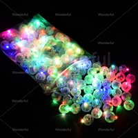 Lot de 50 mini-ballons LED Bobo durables pour fêtes, lampes LED rondes clignotantes pour décorations de Noël, mariages et événements en gros