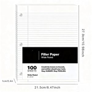 American-Style 3-Hole <b>Lined</b> Refill Pages Office Loose-Leaf <b>Notebook</b> 3-Hole Refill Paper Study Essential for Office Supplies - Product Image 2