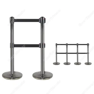 Traust Có Thể Tháo Rời Thép Không Gỉ Có Thể Thu Vào Hàng Xếp Hàng Đứng Giao Thông Hàng Rào Kiểm Soát Đám Đông Rào Chản <span class=keywords><strong>Stanchion</strong></span> Với Vật Liệu Kim Loại - Product Image 1