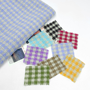 Nouveau design 2025 Tissu 100% <span class=keywords><strong>lin</strong></span> biologique certifié Oeko-Tex, teint en fil, à carreaux gingham, délavé à l'enzyme et à la pierre, vente en gros <span class=keywords><strong>au</strong></span> <span class=keywords><strong>mètre</strong></span> - Product Image 2