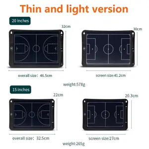 High Quality 15"/20" LCD Coaching Board Electronic Training Board For Basketball Football Soccer Tactic Writing Pad