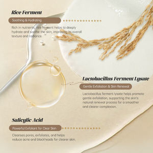 Almohadillas de máscara facial de poros ultrafinas de estilo coreano con <span class=keywords><strong>pinzas</strong></span> 2% ácido salicílico BHA y complejo de fermento probiótico - Product Image 6