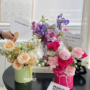 กล่องกระดาษสีทึบแบบย่อยสลายได้กล่องของขวัญทรงกระบอกสำหรับบรรจุภัณฑ์ของขวัญดอกไม้กระดาษทรงกลมดีไซน์เป็นหลอดโลโก้ตามสั่ง - Product Image 5