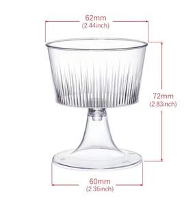 MingYu Mini tasses à dessert en plastique avec cuillère PS matériel gobelet verre à vin pour service de fête pour apéritifs Mousse esprits - Product Image 6