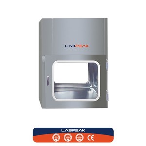 กล่องล้างมือแบบเป่าลม LABPEAK/กล่องผ่านประตูสแตนเลส 304 พร้อมระบบล็อคอิเล็กทรอนิกส์ หลอด UV 8Wx1 ประสิทธิภาพสูง พร้อมแผ่นกรอง HEPA สำหรับห้องปฏิบัติการ - Product Image 1