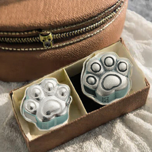 Weiji WJ1093 Cute Animal Paw Beads 925 Sterling Silver 7.9*6.7mm Puppy Footprints Shape <b>Spacer</b> Beads for Jewelry Findings - Product Image 3