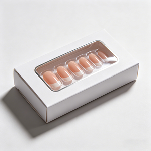 Caja de Almacenamiento de Uñas Ecológica con Logotipo Personalizado, Caja de Papel para Guardar Uñas, Estuche de Exhibición de Plástico PET Transparente al por Mayor para Uñas - Product Image 1