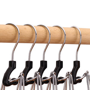 Cintres en <span class=keywords><strong>bois</strong></span> antidérapants pour pantalons et jupes, cintres à pinces pour jeans et pantalons, cintres pour extensions de cheveux, présentoir pour perruques et cheveux - Product Image 3