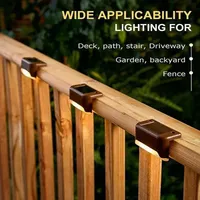 Lumières de jardin et de maison, décoration de cour, patio extérieur, jardin, lumière d'escalier solaire RGB LED