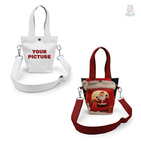 Tas selempang kanvas portabel, dompet tas tangan Anime portabel tampilan tinggi mudah cocok, tas selempang hadiah