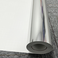 Vinilo PVC Plateado Brillante para Plotter, Fácil de Despegar, Alta Adhesión, Resistente a los Rayos UV, para Publicidad Exterior, Vallas y Letras en Paredes