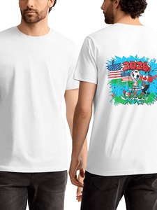เสื้อยืดแขนสั้นแฟชั่นผู้ชาย สไตล์ฮิปฮอป พิมพ์ลายฟุตบอล ยูเอสเอ แคนาดา เม็กซิโก สำหรับฟุตบอลโลก 2026 สินค้าจากสหรัฐอเมริกา จัดส่ง 3-5 วัน - Product Image 2