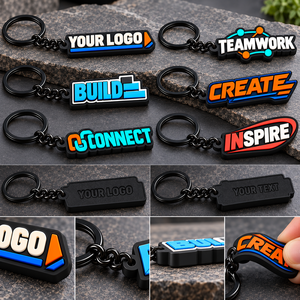 Llaveros Personalizados de PVC Suave 2D con Texto y Logotipo en Relieve para Eventos Corporativos y Regalos Promocionales OEM ODM - Product Image 2
