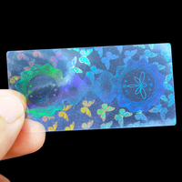 Feuilles de film holographique transparentes personnalisées, portables, avec spectre arc-en-ciel et motif papillon, pour utilisation anti-contrefaçon