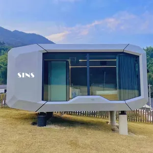 Customize Prefabricated Luxury Hotel Modern Space Capsule Style Camping House Tiny House Outdoor Mobile Capsule House