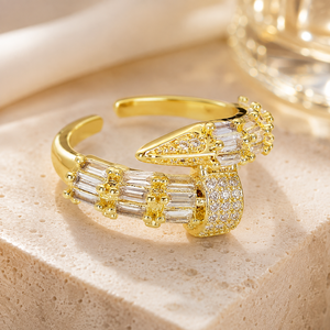 Anello Aperto Regolabile a Forma di Serpente con Texture per Donna - Product Image 6