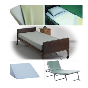 <span class=keywords><strong>Tissu</strong></span> de couverture médicale de matelas de lit d'hôpital de bâche de vinyle de PVC de gaufrage vert clair 8OZ/10OZ - Product Image 4