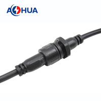 Câble d'éclairage sur mesure AHUA, faisceau de câbles moulé, connecteur étanche mâle/femelle 4 broches M16, adaptateur CC 110V 4A, IP65, prise de câble LED