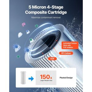 DB Outdoor <b>Water</b> <b>Filter</b> System for RV and Boat 1-Stage Clean <b>Water</b> Solution with Replaceable Cartridge - Product Image 4