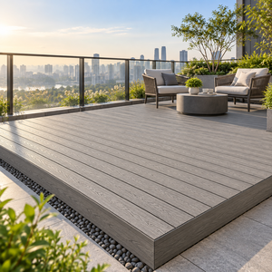 Plateforme de terrasse surélevée en WPC pour camping et glamping avec pieds réglables en acier galvanisé - Product Image 6