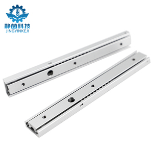 Riel de guía microinvisible de aleación de aluminio de 20 mm x 7,8 mm de una sola capa, personalizado, mini deslizador <span class=keywords><strong>para</strong></span> cajón, extensión de 2/3 pliegues, modelo industrial - Product Image 1